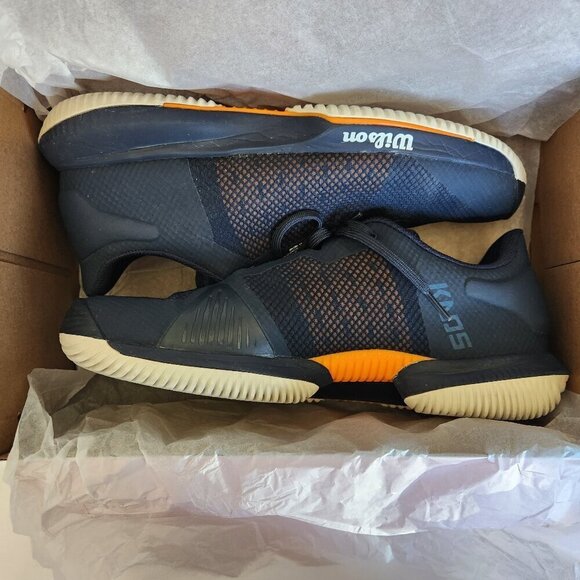 Men's WILSON Kaos Swift Tennis Shoe - Blue/Orange - M9/W10.5 - Picture 9 of 10